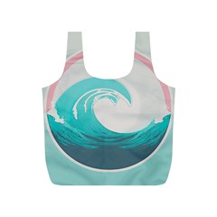 Tidal Wave Ocean Sea Tsunami Wave Minimalist Full Print Recycle Bag (s) by Ravend