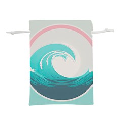 Tidal Wave Ocean Sea Tsunami Wave Minimalist Lightweight Drawstring Pouch (m) by Ravend