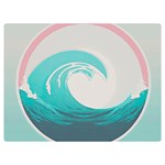 Tidal Wave Ocean Sea Tsunami Wave Minimalist Two Sides Premium Plush Fleece Blanket (Extra Small) 40 x30  Blanket Front