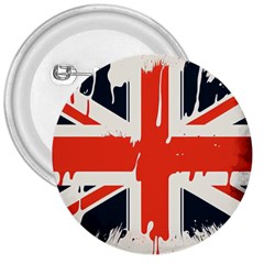 Union Jack England Uk United Kingdom London 3  Buttons by Ravend