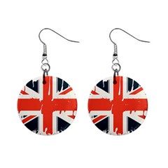 Union Jack England Uk United Kingdom London Mini Button Earrings