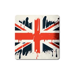 Union Jack England Uk United Kingdom London Square Magnet