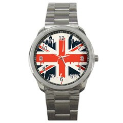 Union Jack England Uk United Kingdom London Sport Metal Watch by Ravend