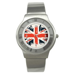 Union Jack England Uk United Kingdom London Stainless Steel Watch