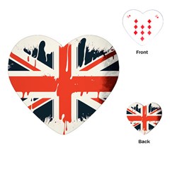 Union Jack England Uk United Kingdom London Playing Cards Single Design (Heart)