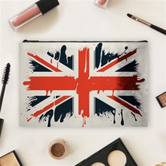 Union Jack England Uk United Kingdom London Cosmetic Bag (large) by Ravend