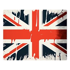 Union Jack England Uk United Kingdom London Two Sides Premium Plush Fleece Blanket (Large)