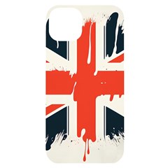 Union Jack England Uk United Kingdom London Iphone 14 Plus Black Uv Print Case by Ravend