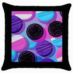 Cookies Chocolate Cookies Sweets Snacks Baked Goods Throw Pillow Case (black) by Ravend