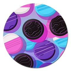 Cookies Chocolate Cookies Sweets Snacks Baked Goods Magnet 5  (round) by Ravend