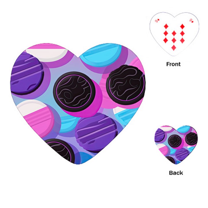 Cookies Chocolate Cookies Sweets Snacks Baked Goods Playing Cards Single Design (Heart)