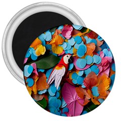 Confetti Tropical Ocean Themed Background Abstract 3  Magnets by Ravend