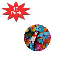 Confetti Tropical Ocean Themed Background Abstract 1  Mini Buttons (10 Pack)  by Ravend