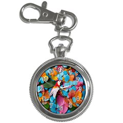 Confetti Tropical Ocean Themed Background Abstract Key Chain Watches by Ravend