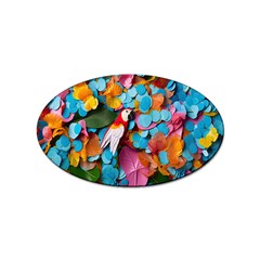 Confetti Tropical Ocean Themed Background Abstract Sticker (oval) by Ravend