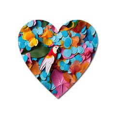 Confetti Tropical Ocean Themed Background Abstract Heart Magnet by Ravend