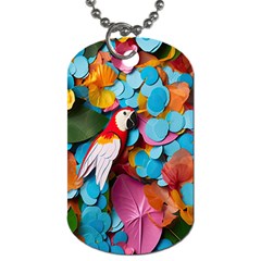 Confetti Tropical Ocean Themed Background Abstract Dog Tag (two Sides) by Ravend