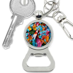 Confetti Tropical Ocean Themed Background Abstract Bottle Opener Key Chain by Ravend