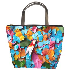 Confetti Tropical Ocean Themed Background Abstract Bucket Bag by Ravend