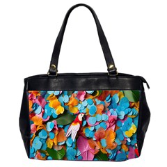 Confetti Tropical Ocean Themed Background Abstract Oversize Office Handbag (2 Sides) by Ravend