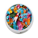 Confetti Tropical Ocean Themed Background Abstract 4-Port USB Hub (Two Sides) Front