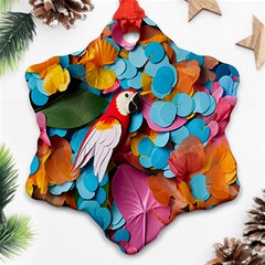 Confetti Tropical Ocean Themed Background Abstract Ornament (snowflake)