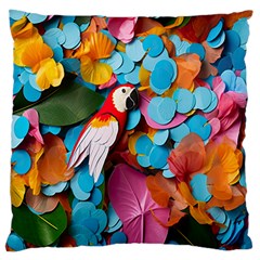 Confetti Tropical Ocean Themed Background Abstract Large Cushion Case (one Side) by Ravend