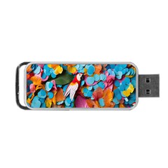 Confetti Tropical Ocean Themed Background Abstract Portable Usb Flash (two Sides) by Ravend