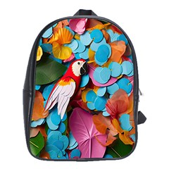 Confetti Tropical Ocean Themed Background Abstract School Bag (xl) by Ravend