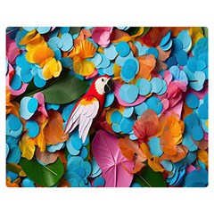 Confetti Tropical Ocean Themed Background Abstract Two Sides Premium Plush Fleece Blanket (medium) by Ravend