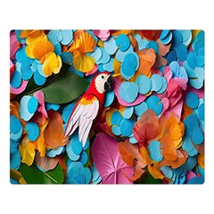 Confetti Tropical Ocean Themed Background Abstract Two Sides Premium Plush Fleece Blanket (large) by Ravend