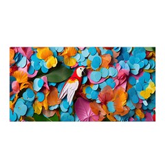 Confetti Tropical Ocean Themed Background Abstract Satin Wrap 35  X 70  by Ravend