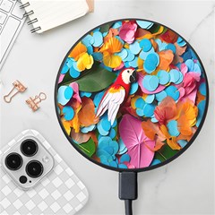 Confetti Tropical Ocean Themed Background Abstract Wireless Fast Charger(black) by Ravend