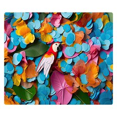 Confetti Tropical Ocean Themed Background Abstract Premium Plush Fleece Blanket (small) by Ravend