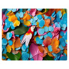 Confetti Tropical Ocean Themed Background Abstract Premium Plush Fleece Blanket (medium) by Ravend