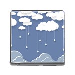 Clouds Rain Paper Raindrops Weather Sky Raining Memory Card Reader (Square 5 Slot) Front