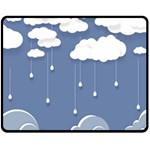 Clouds Rain Paper Raindrops Weather Sky Raining Fleece Blanket (Medium) 60 x50  Blanket Front