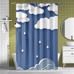 Clouds Rain Paper Raindrops Weather Sky Raining Shower Curtain 48  x 72  (Small)  Curtain(48  X 72 ) - 42.18 x64.8  Curtain(48  X 72 )