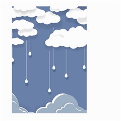 Clouds Rain Paper Raindrops Weather Sky Raining Large Garden Flag (two Sides) by Ravend