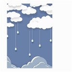 Clouds Rain Paper Raindrops Weather Sky Raining Large Garden Flag (Two Sides) Front