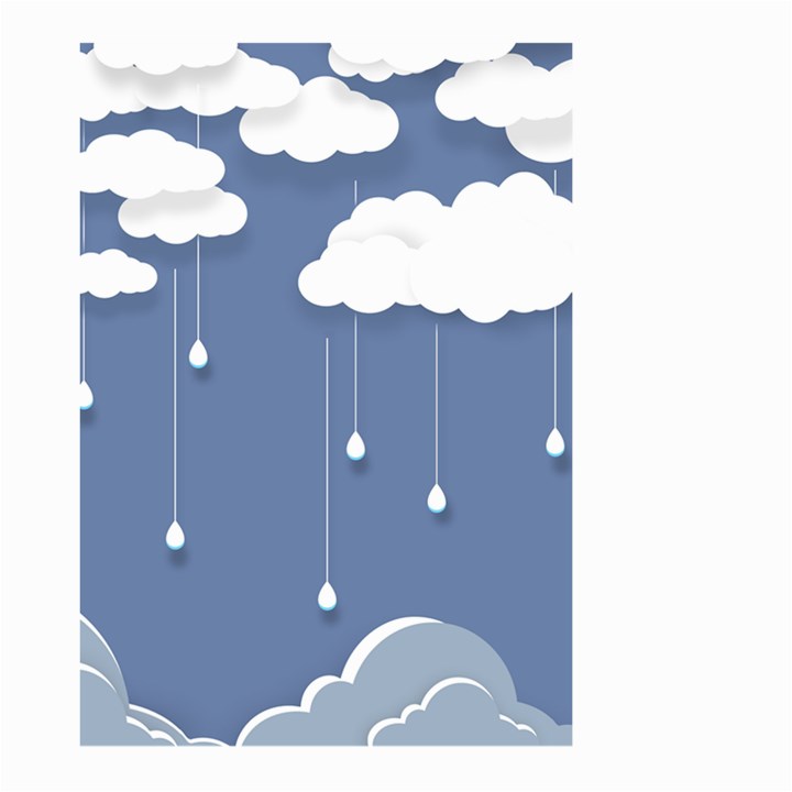 Clouds Rain Paper Raindrops Weather Sky Raining Large Garden Flag (Two Sides)