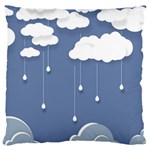 Clouds Rain Paper Raindrops Weather Sky Raining Standard Premium Plush Fleece Cushion Case (One Side) Front