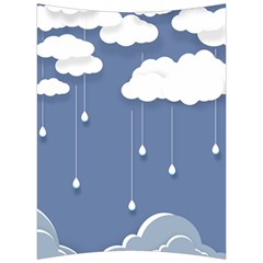 Clouds Rain Paper Raindrops Weather Sky Raining Back Support Cushion by Ravend