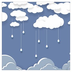 Clouds Rain Paper Raindrops Weather Sky Raining Lightweight Scarf  by Ravend