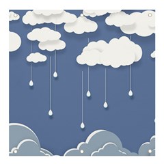 Clouds Rain Paper Raindrops Weather Sky Raining Banner And Sign 4  X 4  by Ravend