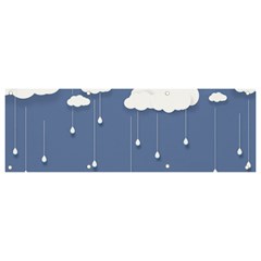 Clouds Rain Paper Raindrops Weather Sky Raining Banner And Sign 9  X 3  by Ravend