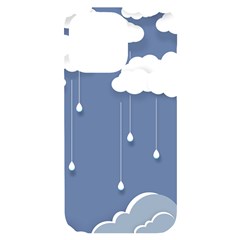 Clouds Rain Paper Raindrops Weather Sky Raining Iphone 14 Pro Max Black Uv Print Case by Ravend