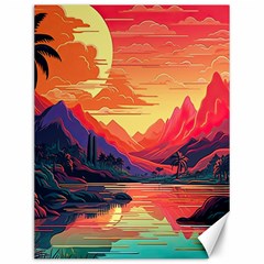 Tropical Landscape Island Background Wallpaper Canvas 12  X 16  by Ravend