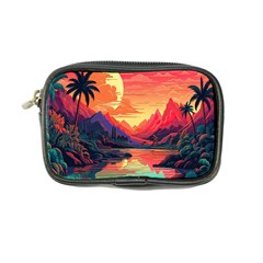 Tropical Landscape Island Background Wallpaper Coin Purse by Ravend