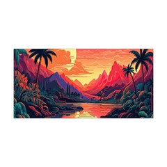 Tropical Landscape Island Background Wallpaper Yoga Headband by Ravend